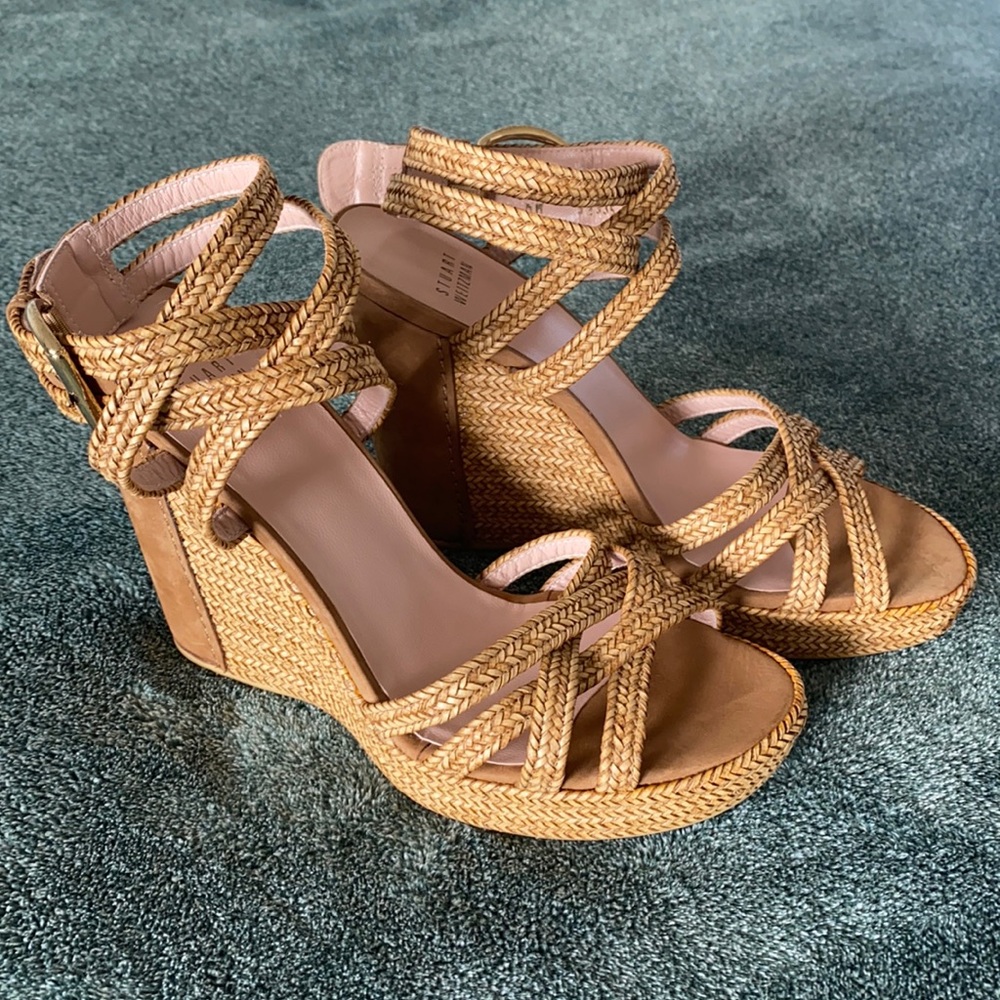 Stuart Weitzman Reins Wedge Sandals